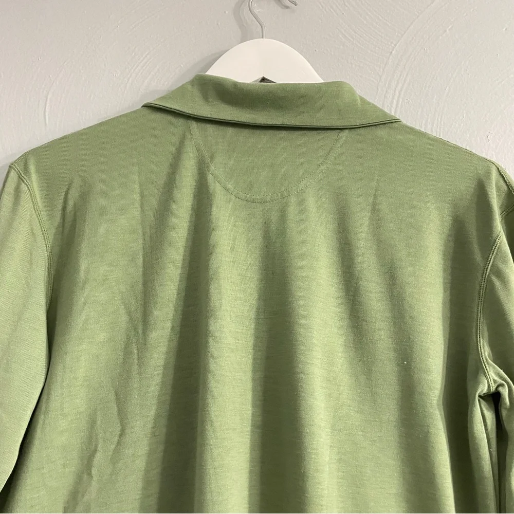 Sport Science wool 2.0 base-layer top pullover half zip green outdoor thumbholes - Picture 7 of 9